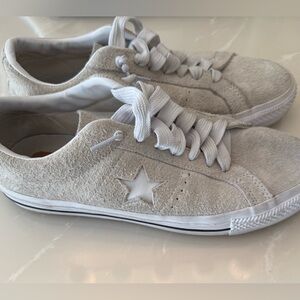 Converse White Suede Sneakers 10.5